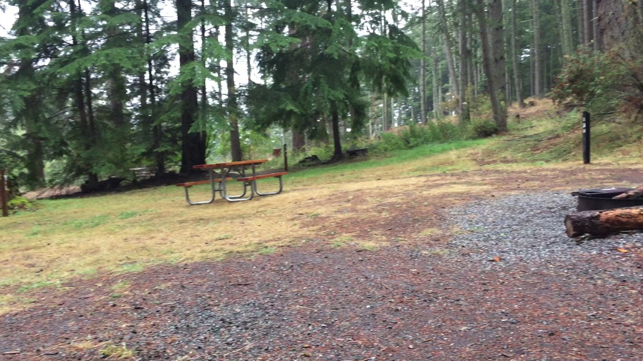 Rainy camping at Moran State Park