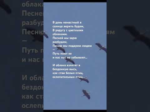 В день ненастный в солнце верить будем….
