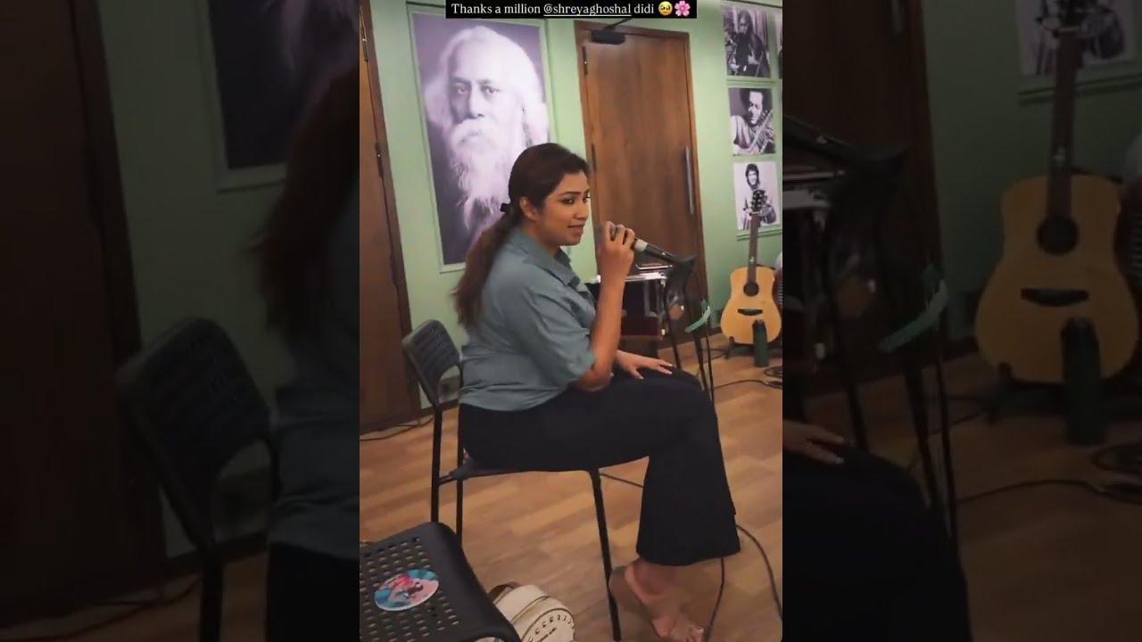 Shreya Ghoshal during rehearsals