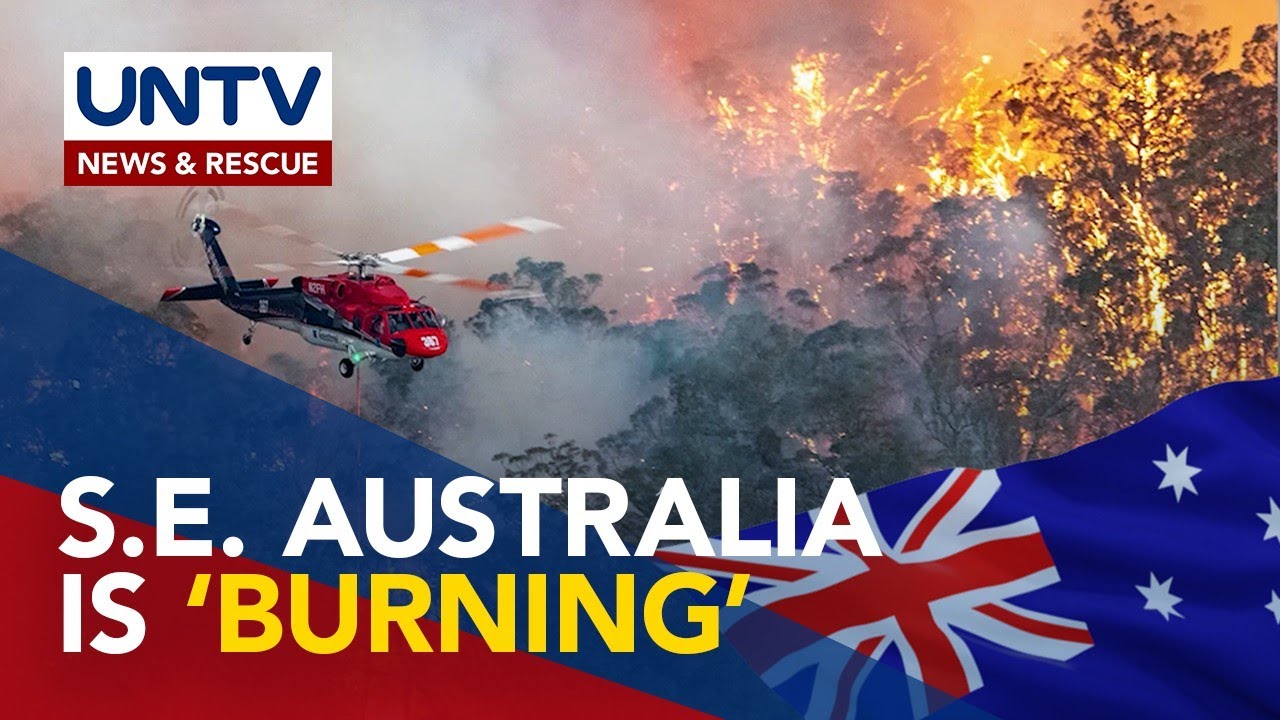 Thousands flee as bushfire burns in South East Australia - YouTube