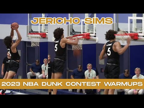 JERICHO SIMS - 2023 NBA Dunk Contest WARMUPS