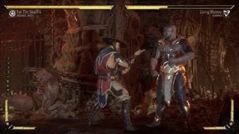 MK11: Kung Lao punishing Geras Getup attack with flawless block.