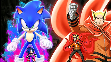 Sonic Chaos RN OP(All Form)(New) VS Baryon Naruto V3 OP in Jump Force Mugen