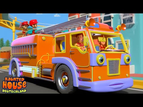 Räder am Feuerwehrauto und Halloween Vorschulvideo für Kinder​