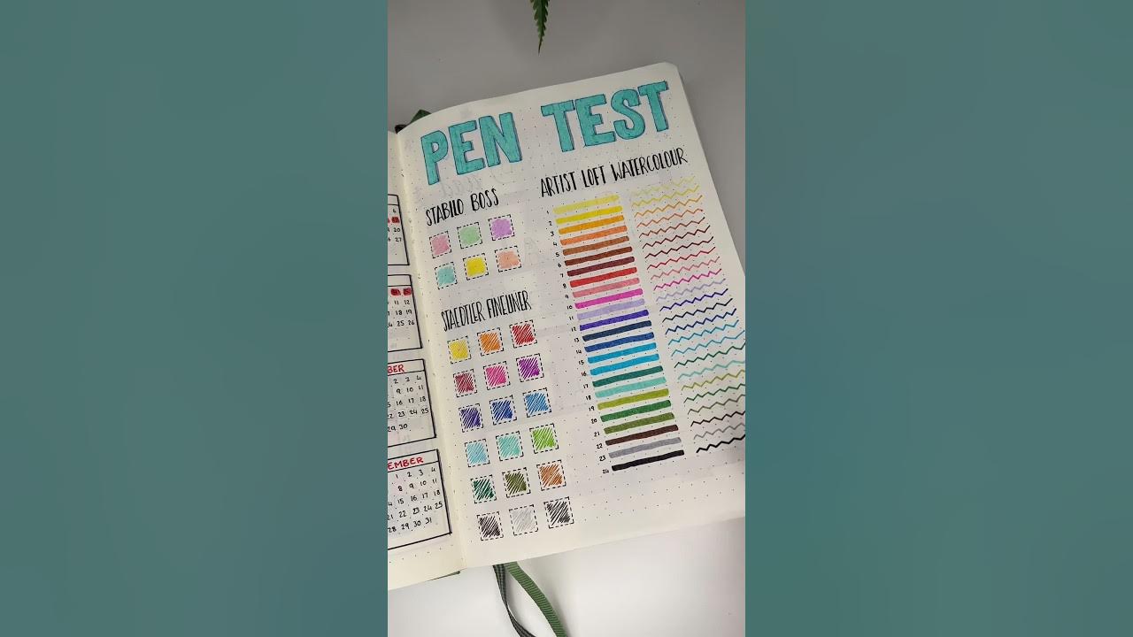 Pen test page  Bullet Journal Amino