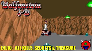 Wolfenstein 3D (ECWolf) - E4L10 Secret Floor - 100% No Commentary