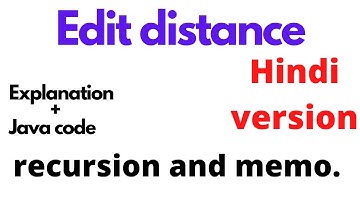Edit distance | recursion and memoization | hindi