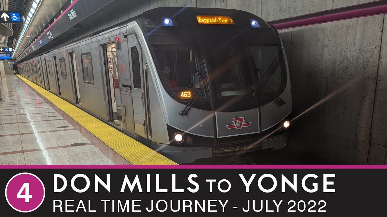 🚇 Toronto Transit Commission - Real Time Journey - Line 4 - Don Mills to Yonge