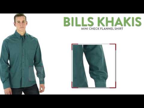 Bills Khakis Mini Check Flannel Shirt - Standard Fit, Long Sleeve (For Men)
