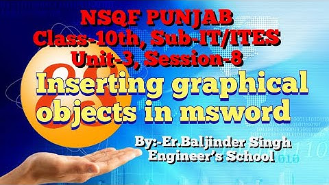 Inserting graphical objects in msword ।। illustrations