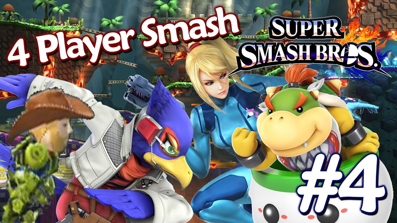 Super Smash Bros Wii U - 4 Player Smash #4: Just keep jumping! - YouTube
