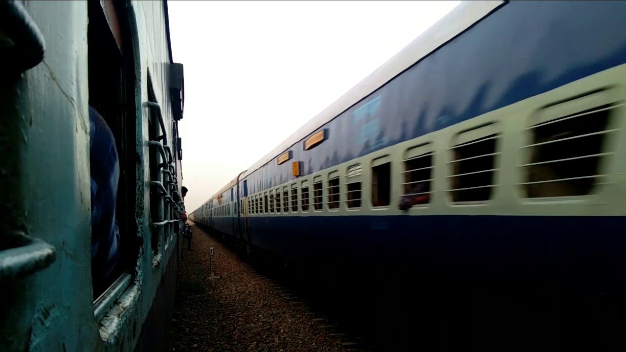 #19579 RAJKOT DEE EXPRESS BLAST PAST 110 KMPH And SKIP BASAWA RAILWAY ...