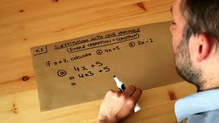 Key Skill - Substitution with one variable (single operation plus constant).