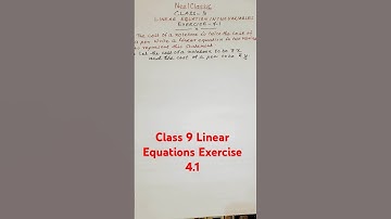 Class 9 NCERT Linear Equations With two Variable Exercise 4.1 Question 1 solution #neelclass16  👌