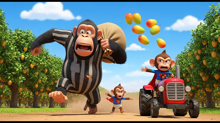 Kiki Monkey Chases the Mango Thief! 🐵🍋 Super Tractor & Fruit Rescue Adventure | Funny monkey