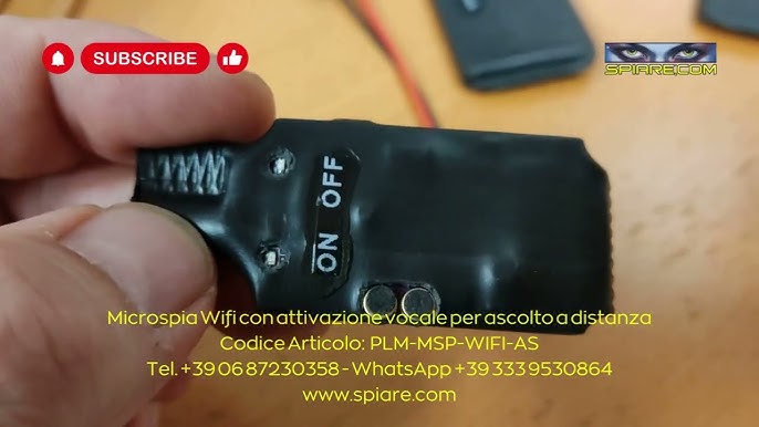 Microspia Audio Wifi P2P con Registratore VOX e Lunga Durata in Stand-by 