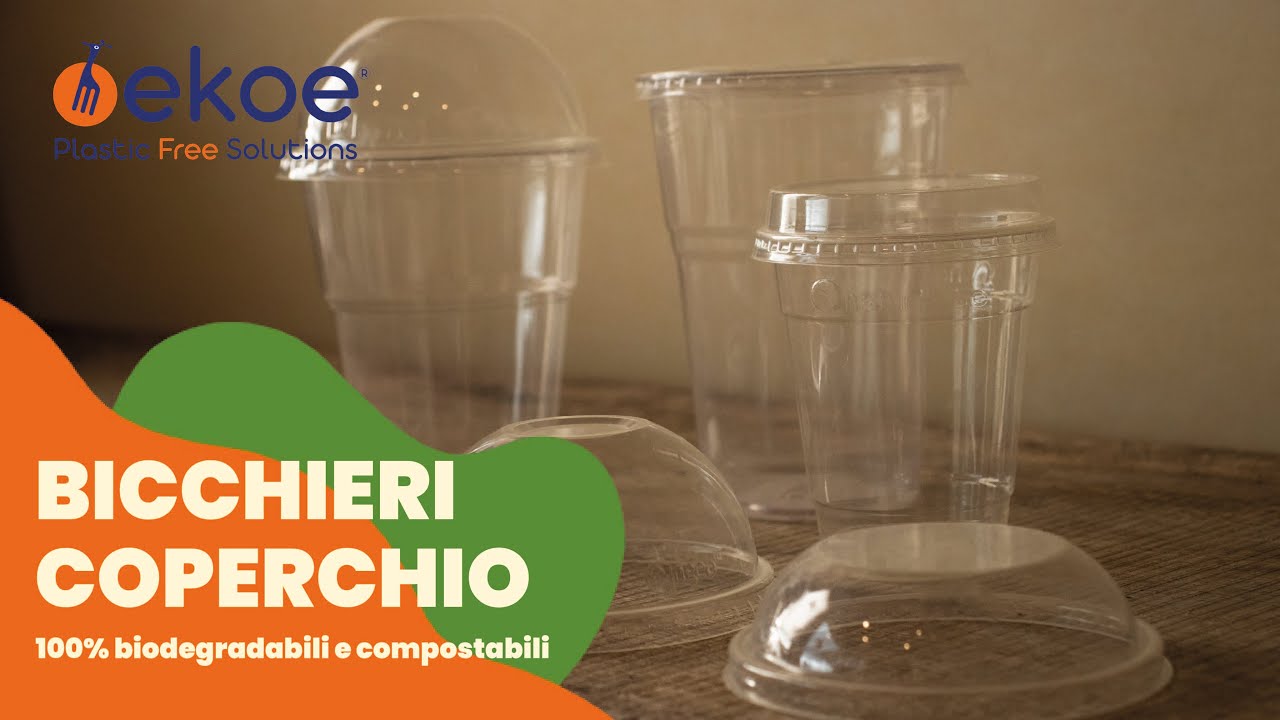 bicchieri di plastica con coperchio