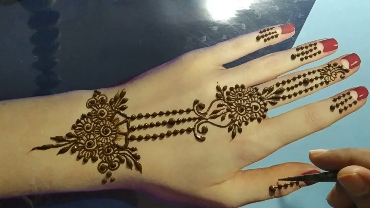 New Style Arabic Jewellery Mehndi Design || Simple mehandi design for ...