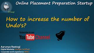 Increase the number of Undos in PowerPoint | Career Milaap | Online Placement Preparation Startup | screenshot 4