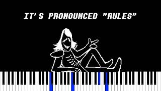It's Pronounced 'Rules' - Piano Cover