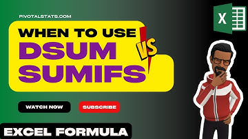 SUMIFS vs. DSUM - When to use either one with Examples | Excel Formula