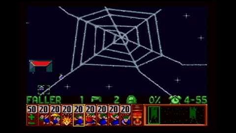 Lemmings (SNES) Taxing 20: Walk the web rope