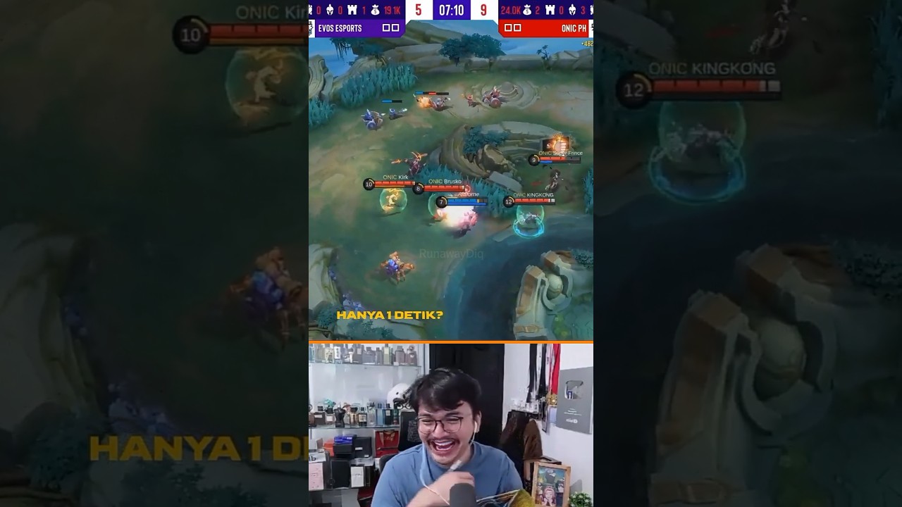 Reaksi Mas Ade Game 1 EVOS Vs Onic PH ESL 