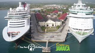 Two Cruise Ships in Port - Historic Falmouth Port - June 8, 2022