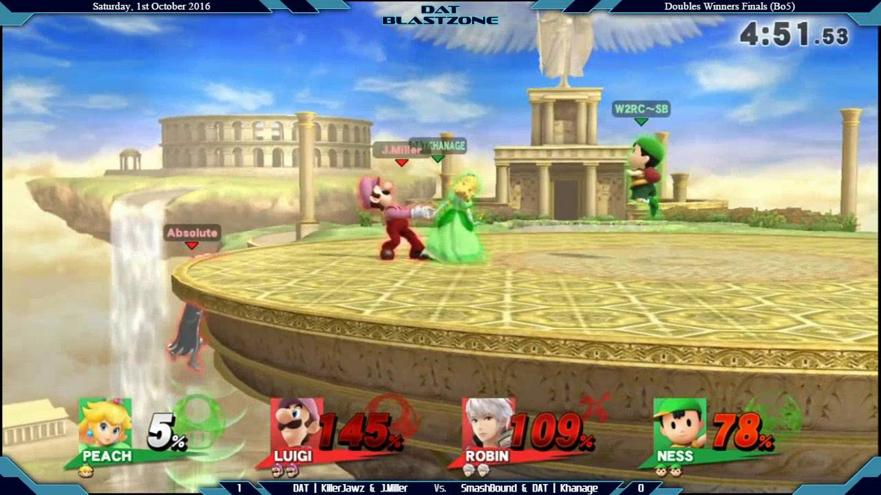 Dat Blastzone 15 - Doubles Winners Finals - DAT|KillerJawz & J.Miller vs DAT|Khanage & SmashBound