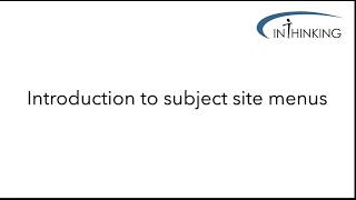 Introduction to menus