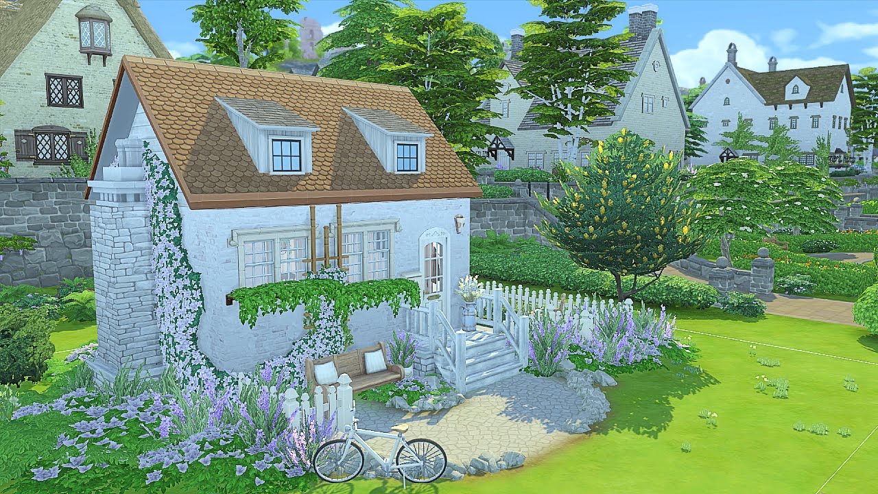 Rustic Micro Cottage 🌼 No CC || Speed Build || Sims 4 - YouTube
