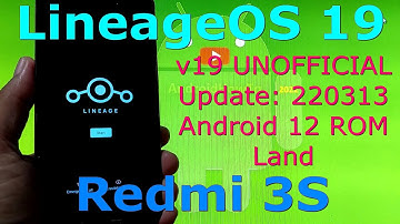 LineageOS 19 UNOFFICIAL for Redmi 3S Android 12 Update: 220313