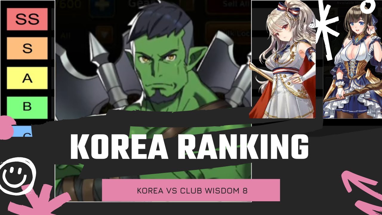 Korean Tier List VS Club Wisdom 8 (Heads Up) Some SURPRISING
