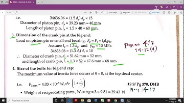 DME 2 module 6 problem 1 design of connecting rod