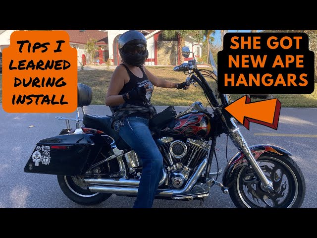 Installing Ape Hanger Handlebars On A Harley Davidson Fatboy What I Learned  DIy 