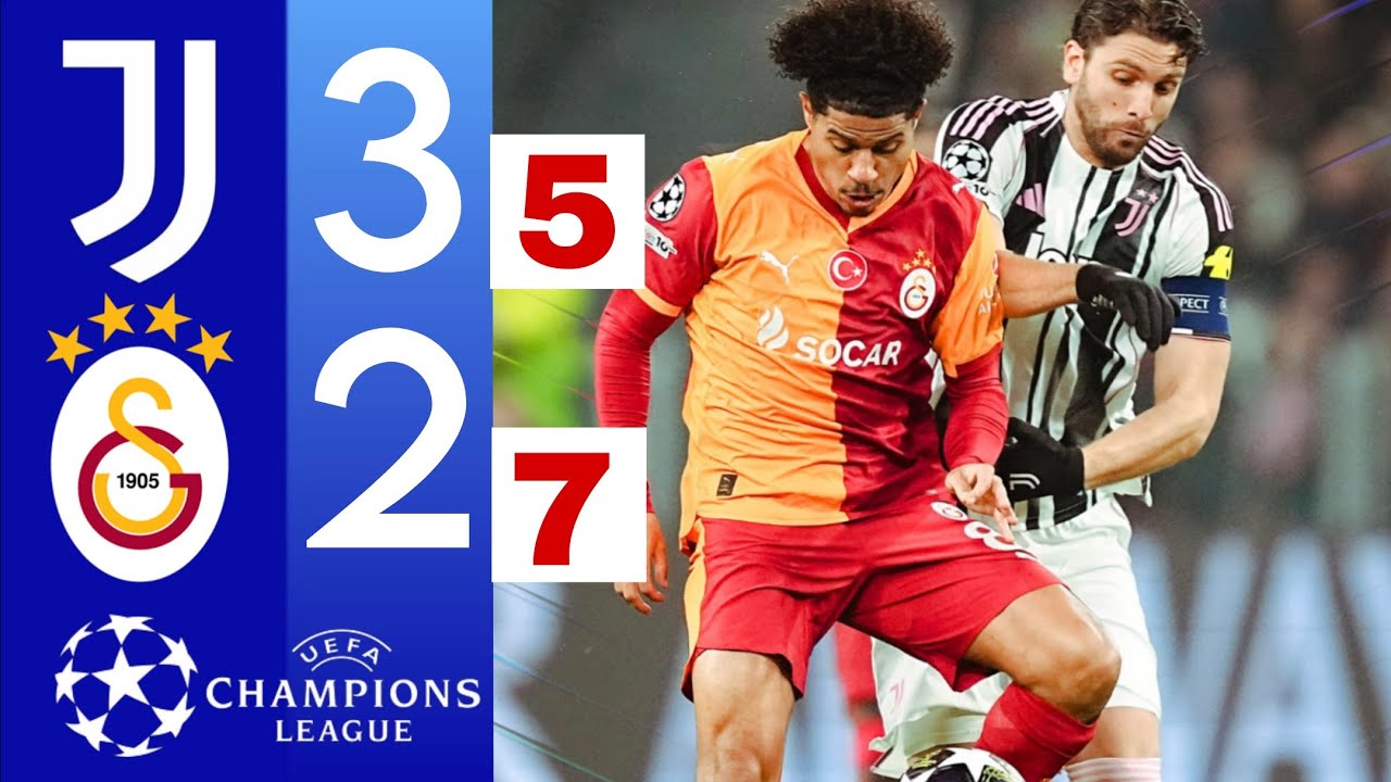 Juventus vs Galatasaray 3-2 Highlights & Goals • champions league  • Victor Osimhen & Yilmaz Goals