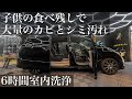 【室内清掃】7年間放置...子供の食べこぼしで大量のカビとシミ汚れ「トヨタ エスティマ」を室内徹底洗浄 car detailing toyota estima