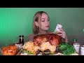 MUKBANG | Курица, корейские салаты | Chicken, Korean Salads | не ASMR