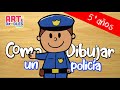 Como dibujar un policia para niños