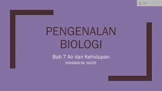 Air dan Kehidupan (Biologi - SBMPTN, UN, SMA)