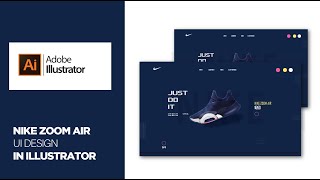 Simple UI Design | adobe illustrator | Nike Zoom Air