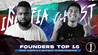 KING INERTIA vs GHOST  | Top 16 | The Founders Tournament | American Beatbox Championships 2022