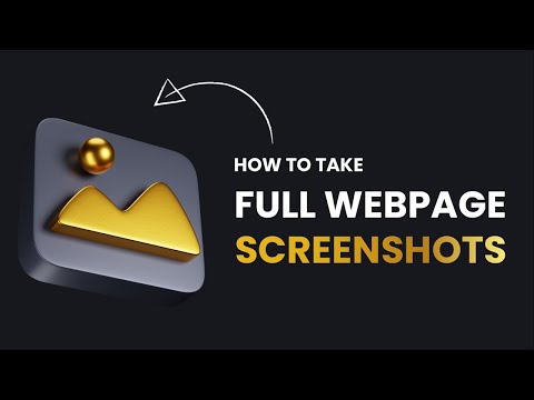 How To Take Full WebPage Screenshots