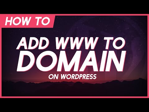 How to Add WWW to Domain Name in WordPress