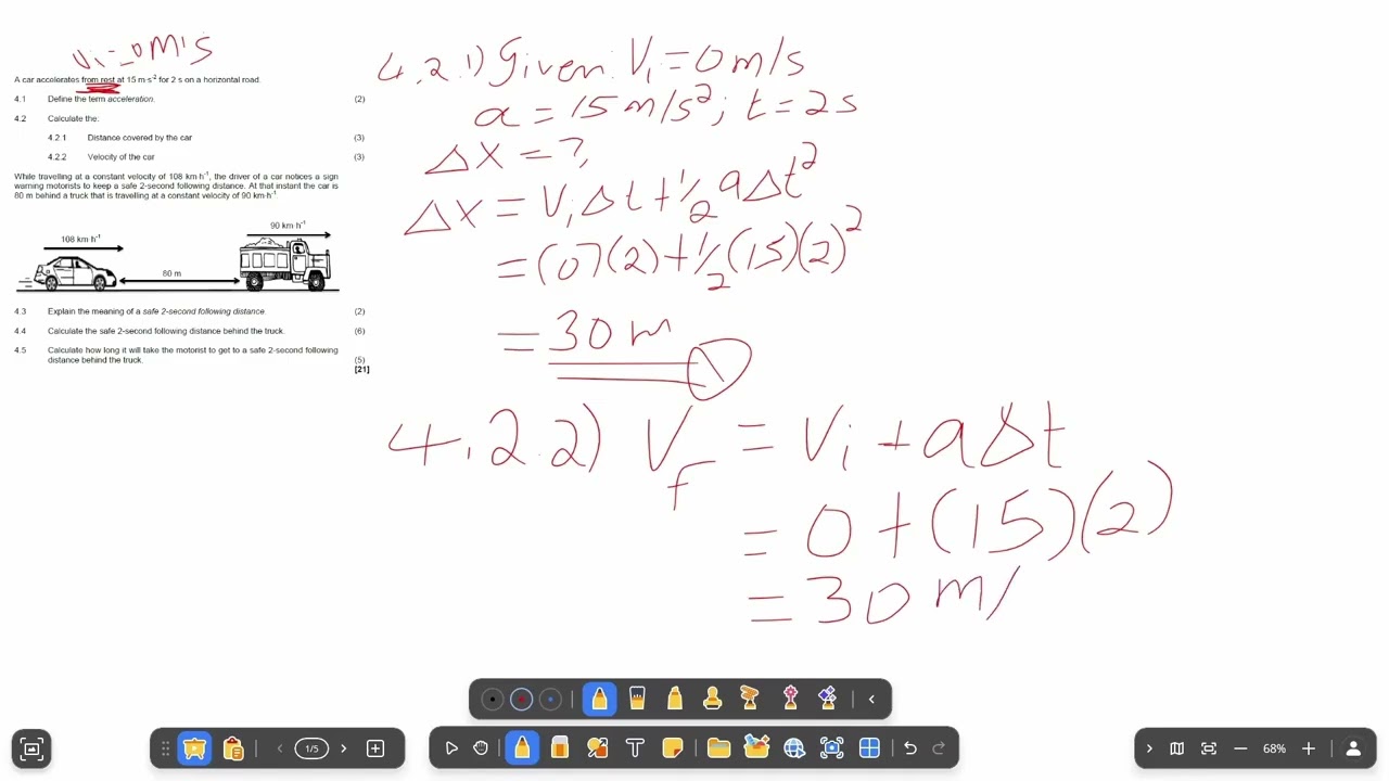 Grade 10 Physical Sciences Paper 1 | Instantaneous velocity, speed and graphs
