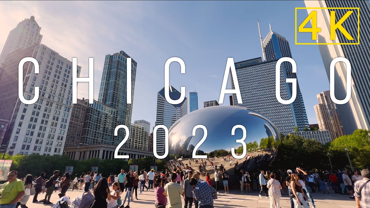 [4K] 🇺🇸 Chicago Walking Tour 2023 - Magnificent Mile, Navy Pier Memorial Fireworks,Millennium Park