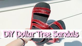 DIY Dollar Tree Sandals 💰✨