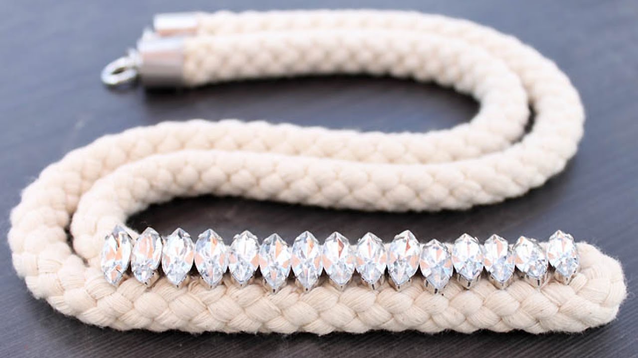 Make a Pretty Jeweled Rope Necklace - DIY Style - Guidecentral - YouTube