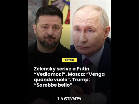 Video Zelensky scrive a Putin: Vediamoci. Mosca: Venga quando vuole. Trump: Sarebbe bello