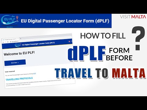 Malta Travel Restriction dplf, dPLF EU Digital Passenger Locator Form (dPLF), How to Fill Malta dPLF